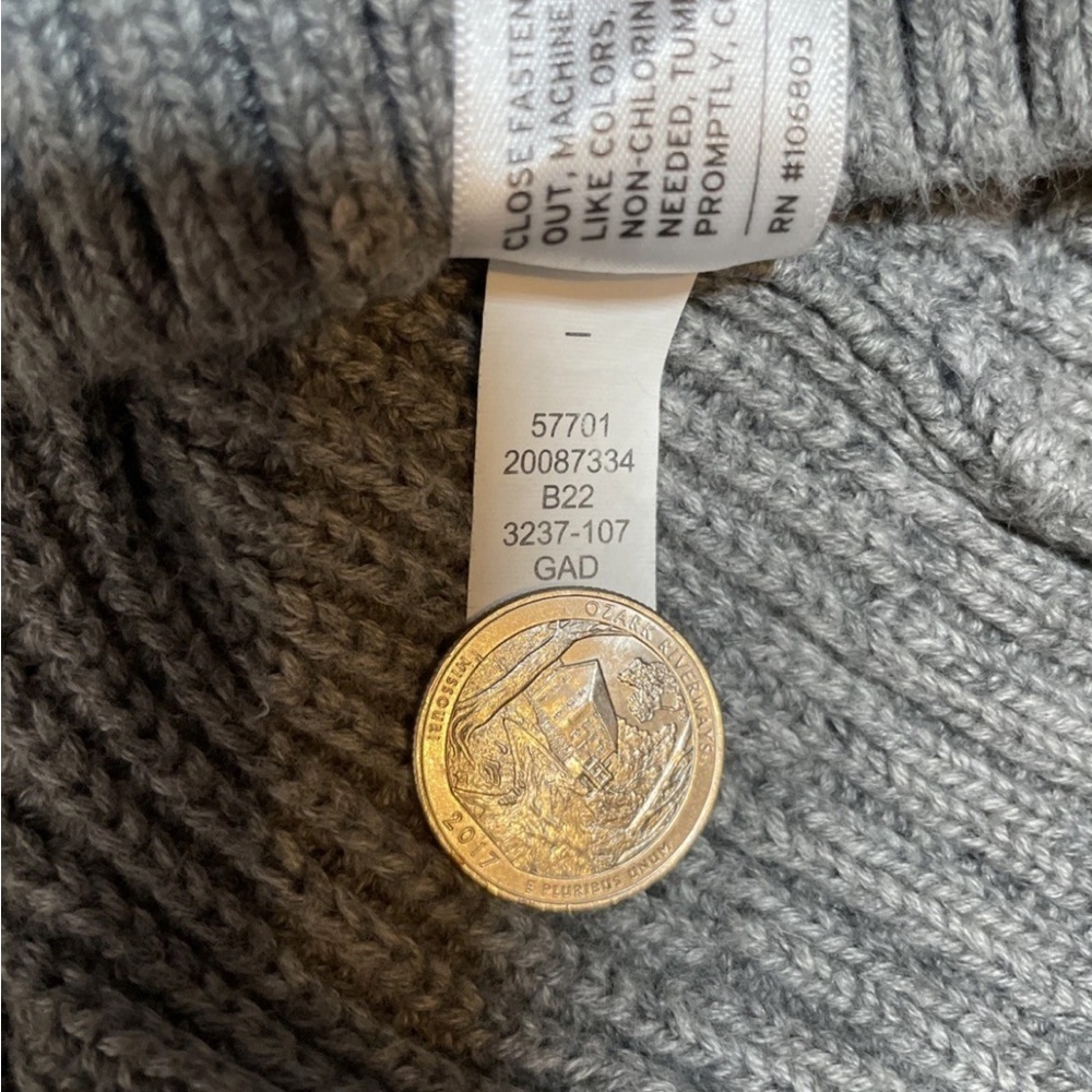 Duluth Trading Co Burly Retirement Button Mock Cotton Knit Sweater Mens Size XL - Picture 5 of 6